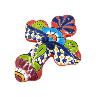 Mexican Talavera Wall Cross 8.5